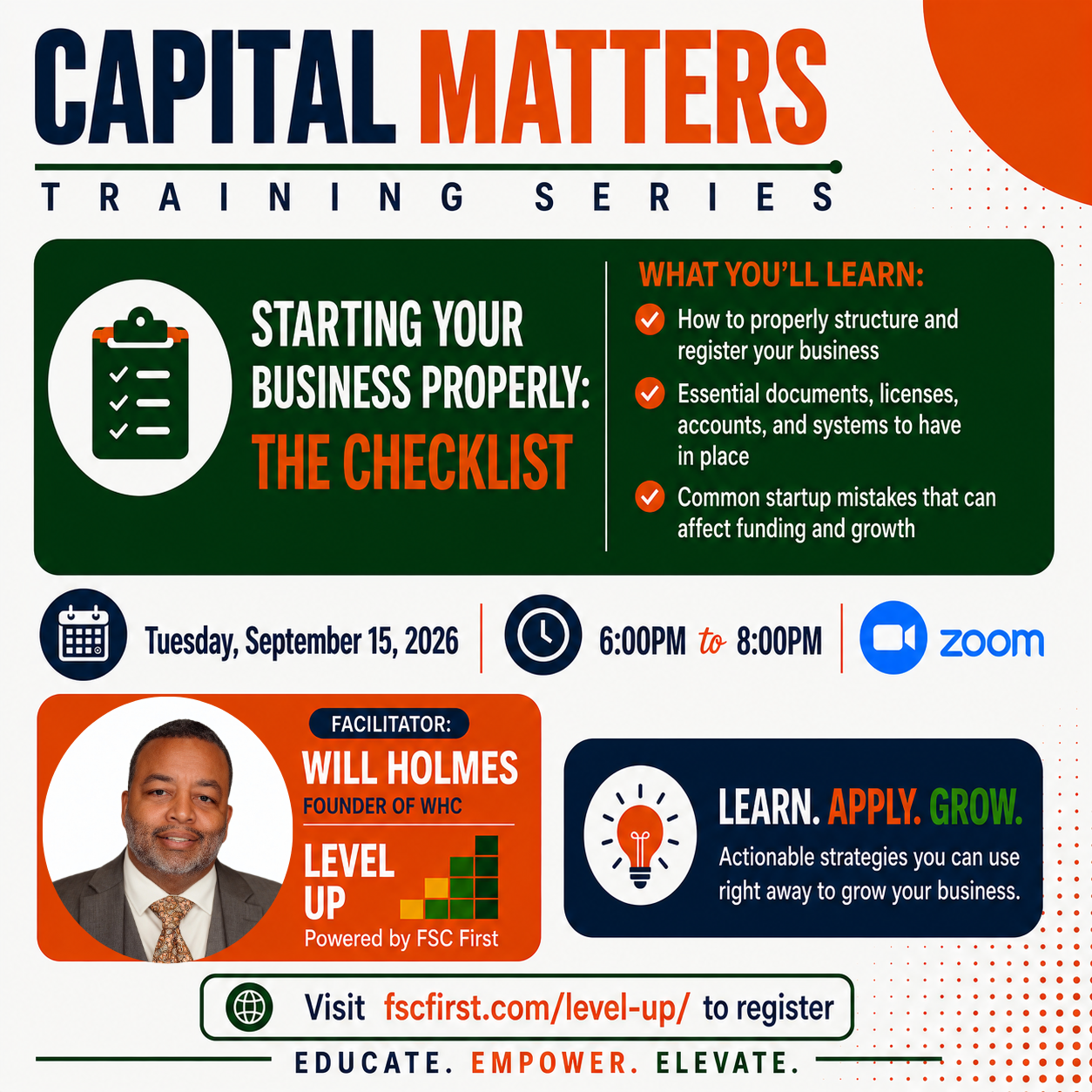 Capital Matters Training Series