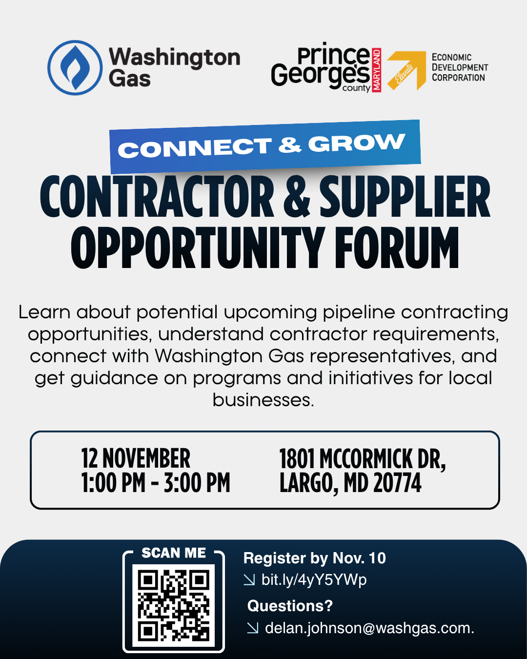 Washington Gas &amp; PGCEDC Contractor &amp; Supplier Opportunity Forum at ISBI
