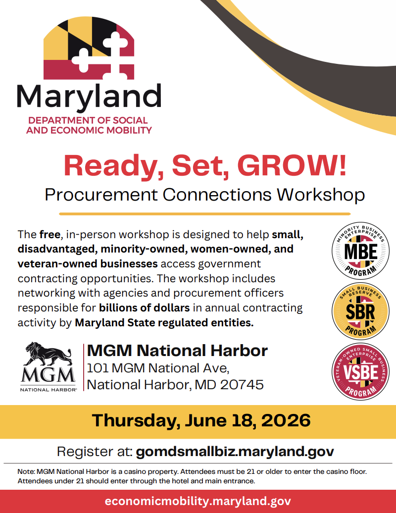 Ready, Set, GROW! Procurement Connections Workshop
