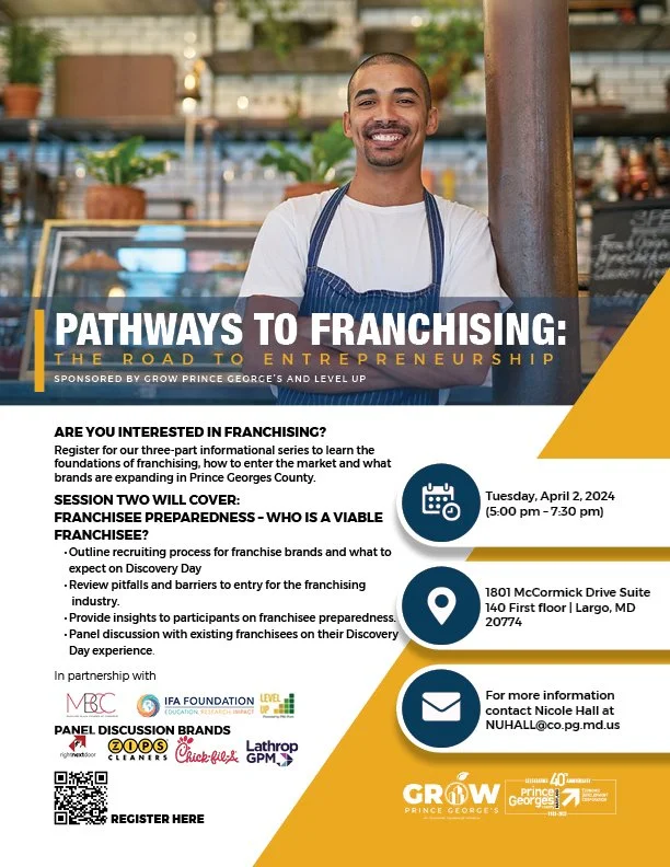 Pathways to Franchising: Franchisee Preparedness — Prince George's ...