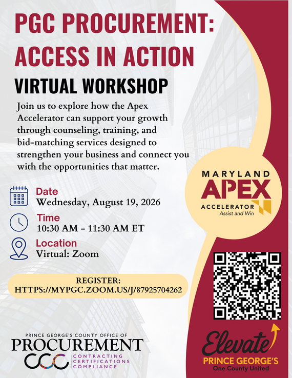 PGC Procurement: Access In Action Virtual Workshop