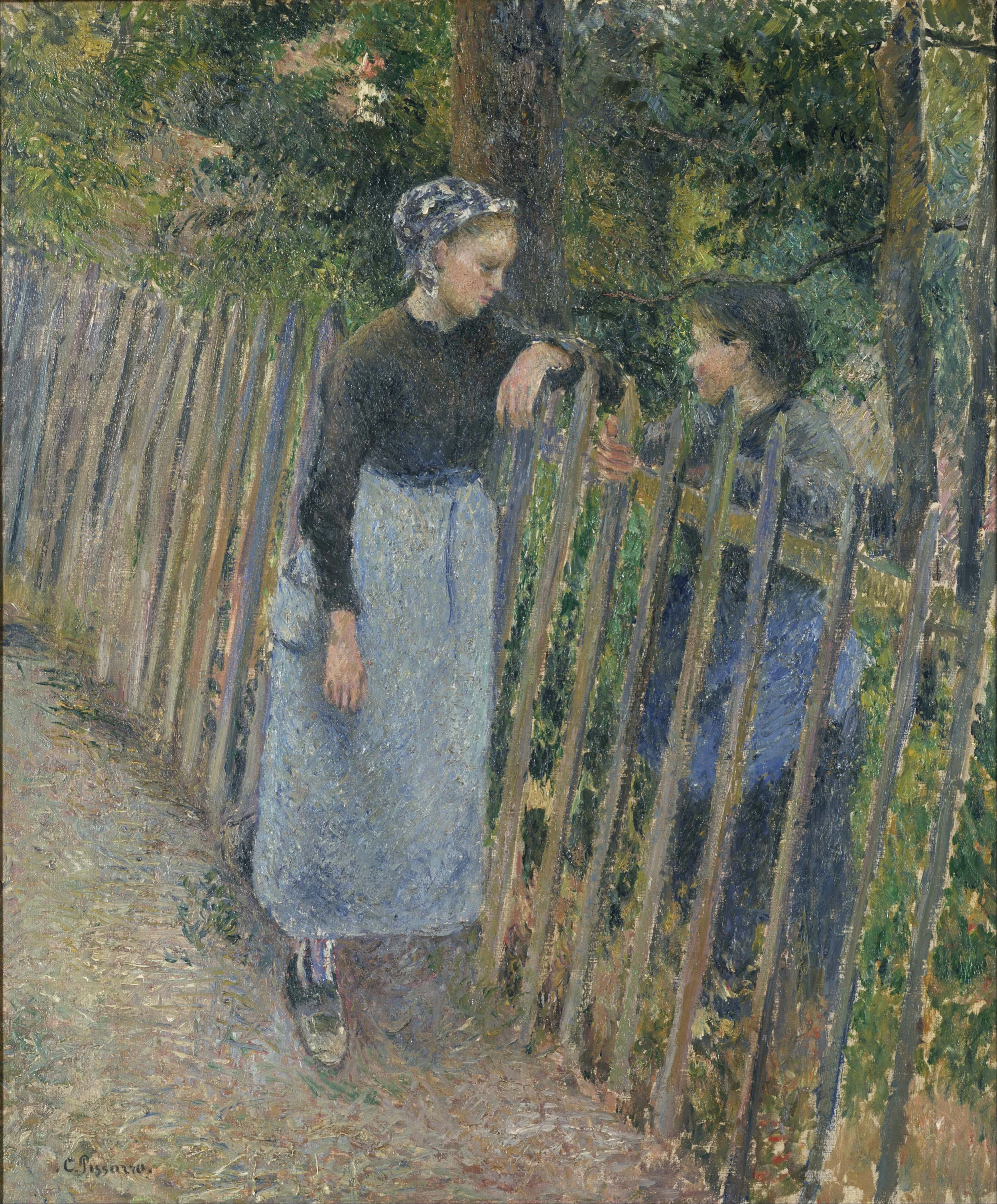 “Conversation” by Camille Pissarro from Wiki Commons