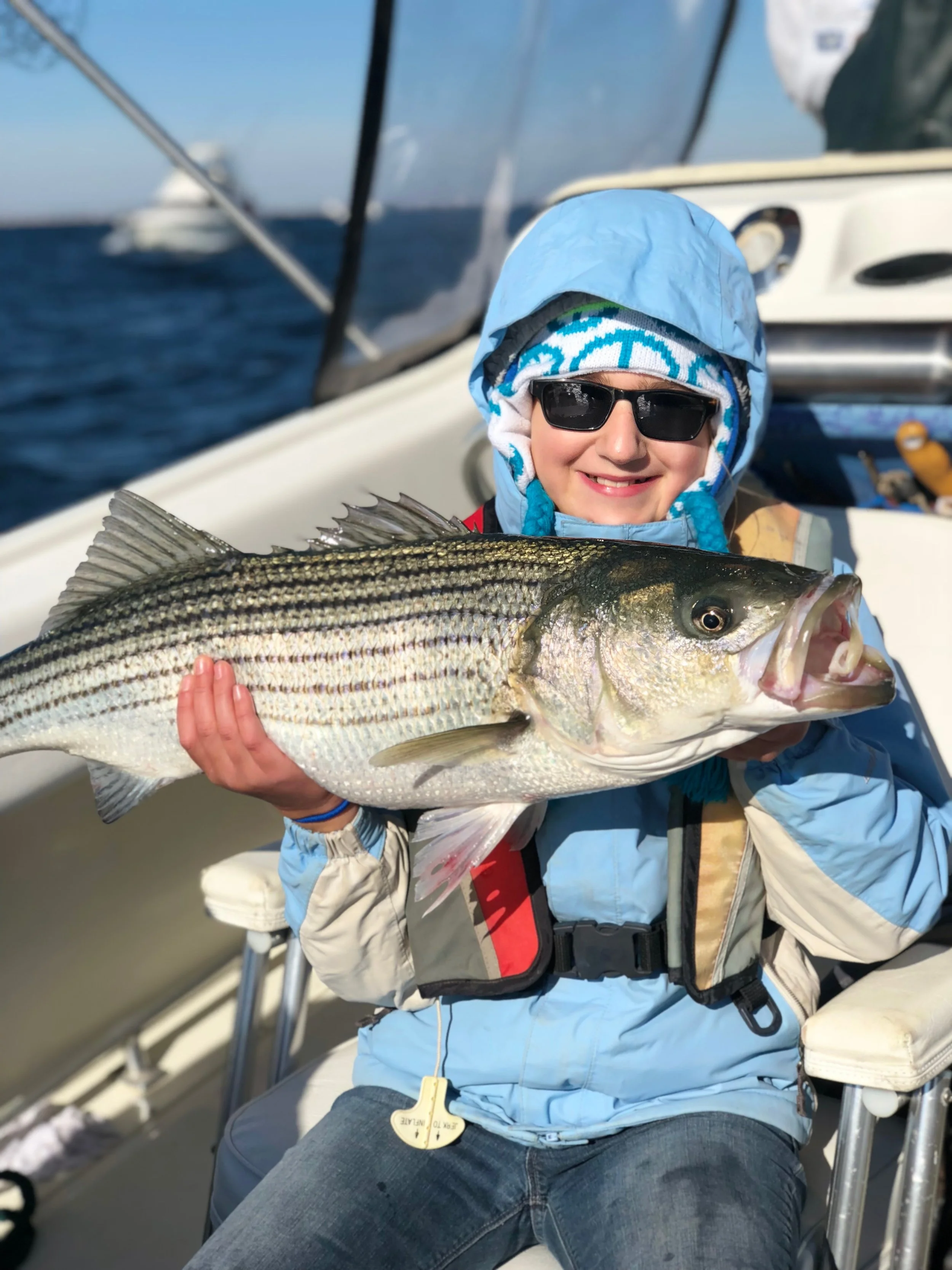 Dave Werner’s daughter Amalie with a keeper. Photo courtesy of Werner.