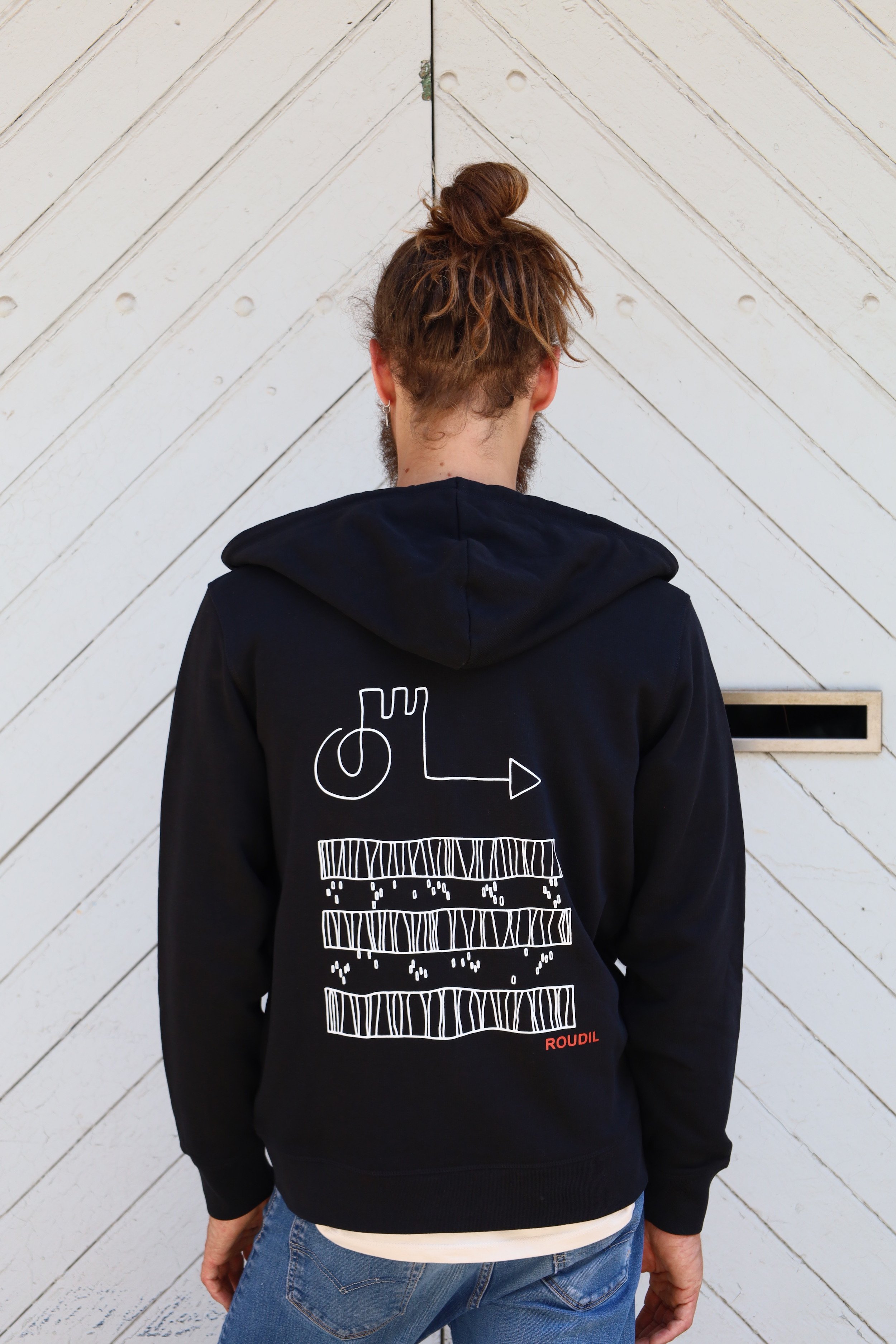 H Que Musique Hoodie Back .JPG