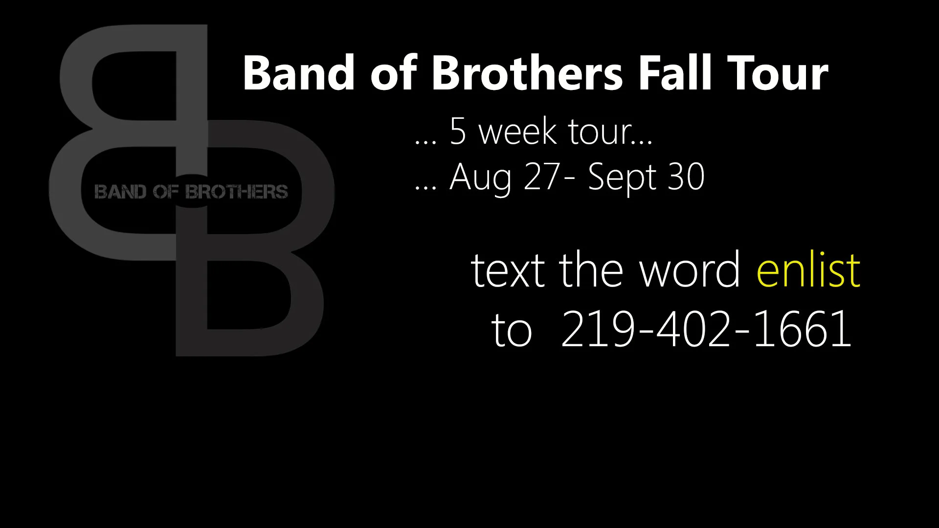 BAND OF BROTHERS FALL TOUR