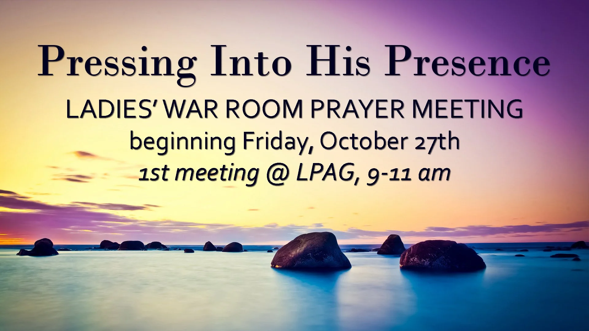 Pressing Into His Presence