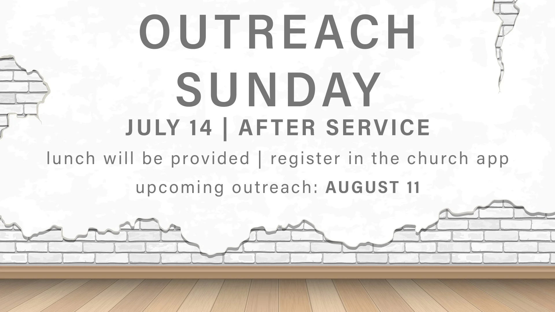 OUTREACH SUNDAY