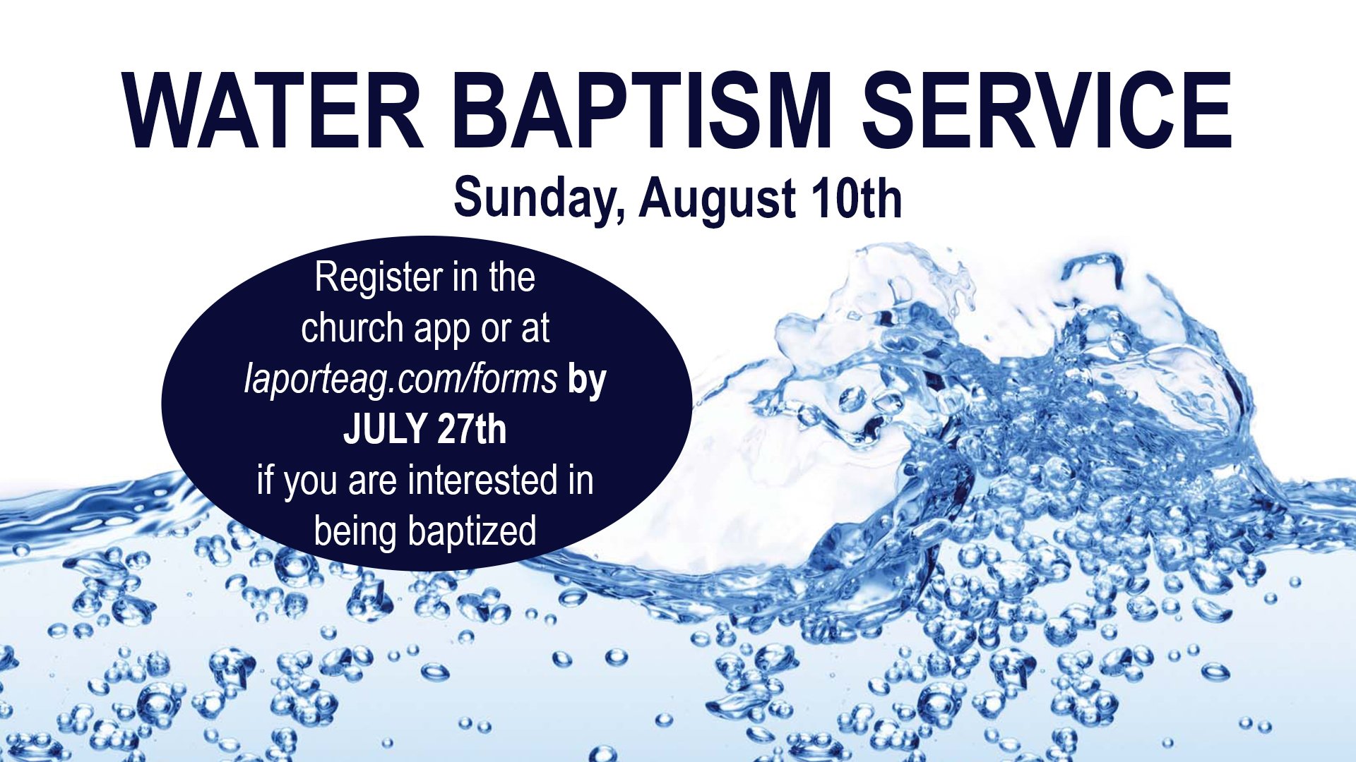 Baptism Service