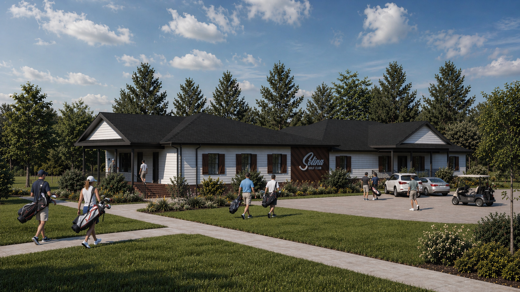 Exterior Rendering of Golf Club Addition