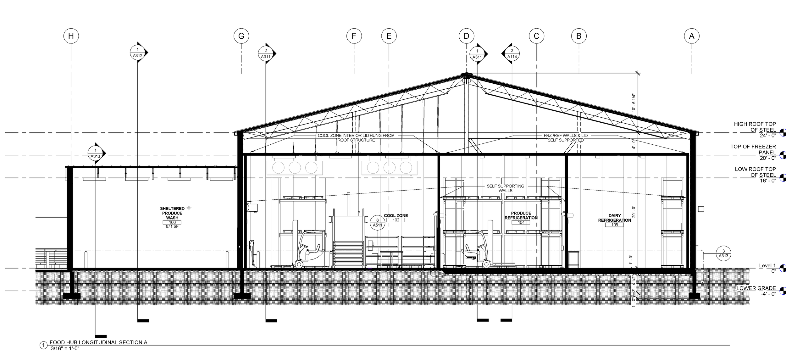 Food Hub Longitudinal Section