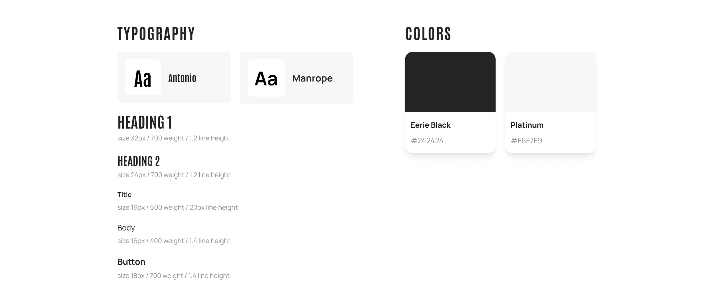 Typography and Colors