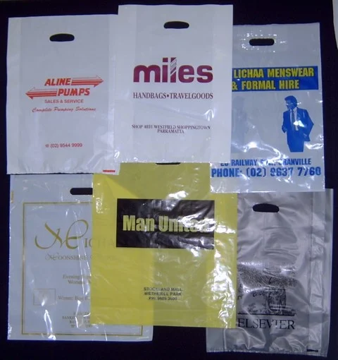 Plastic carry bags with punch hole handle Customized to your size, colour and durability requirements. Punch hole handle which can be reinforced for added strength