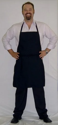 Aprons - Black - White - Other colours available on request Can be personalized by embroidery or printed logo.