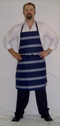 Butcher aprons Horizontal stirpes.