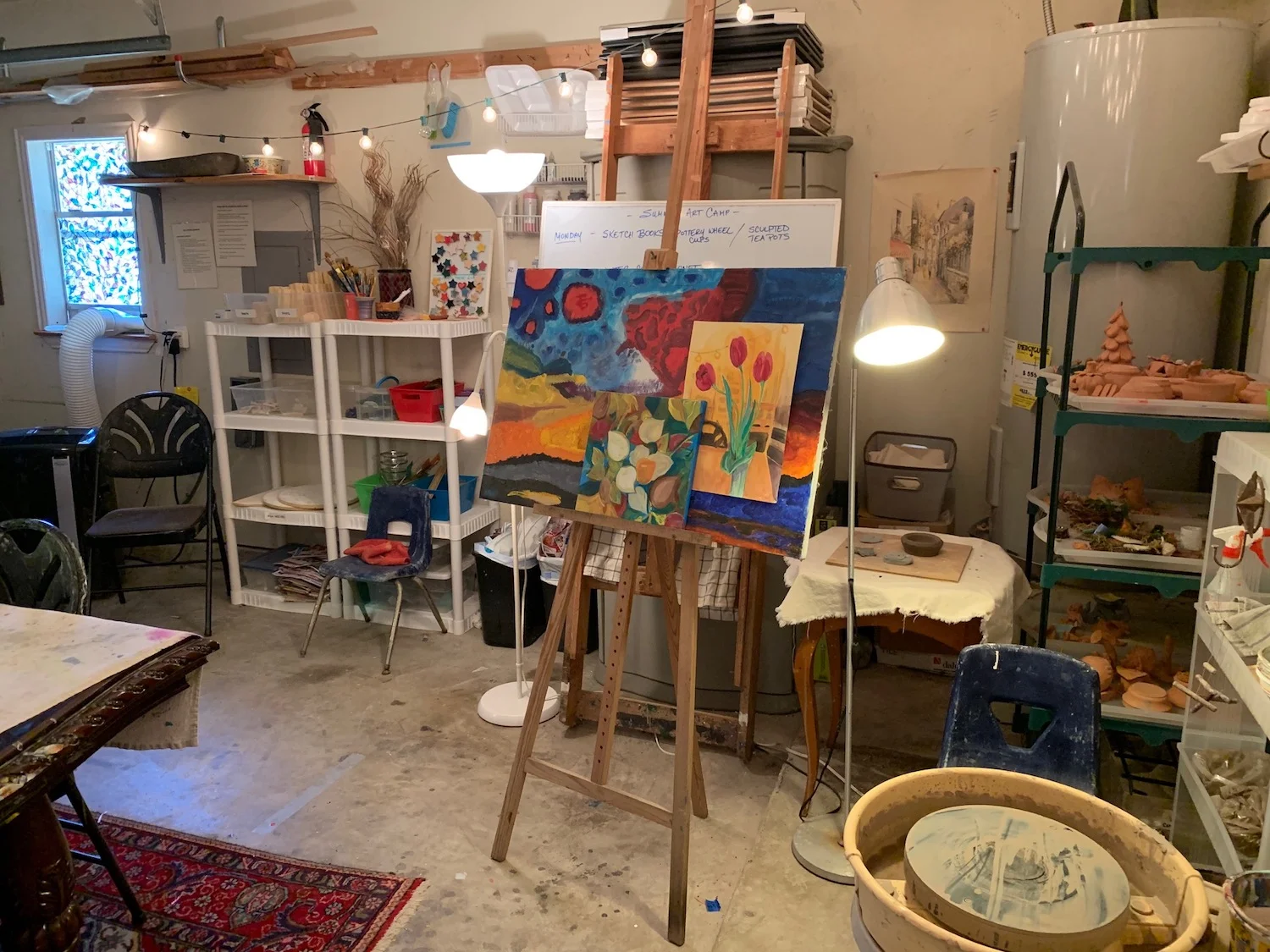 The Big Art Room, Pottery Wheel & Glaze Area