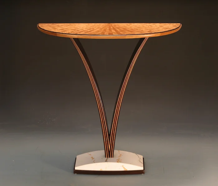 V Demilune Table