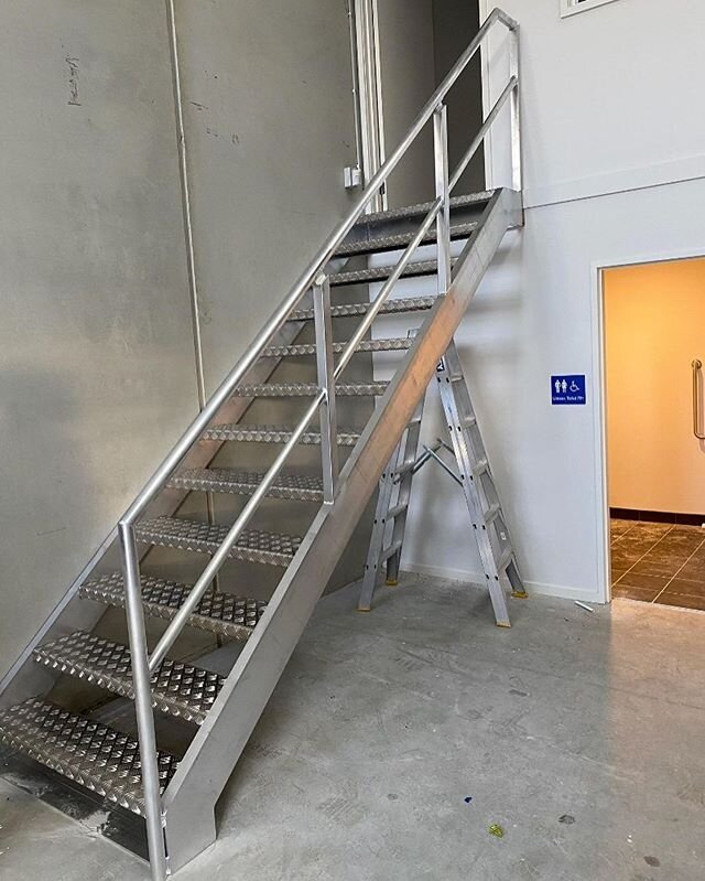 Manufacture and installation of a set of Industrial Aluminium access stairs