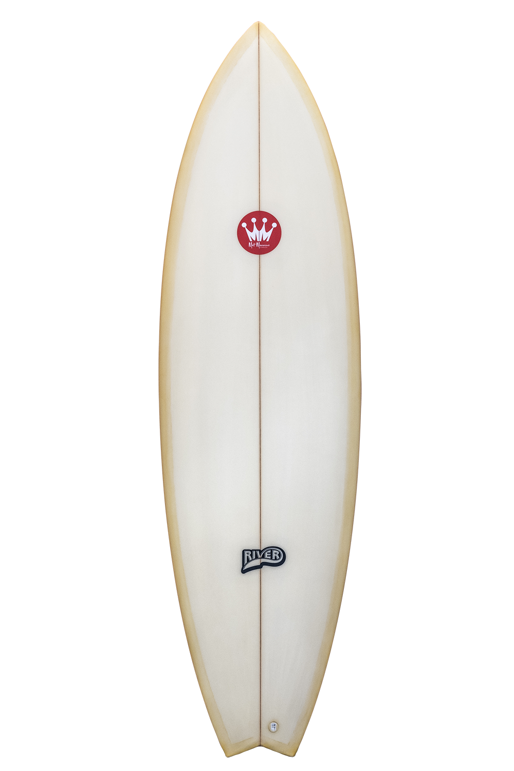   Shape : River   Length:  7’6”   Width:  19 7/8”   Thickness:  2 3/4”   Volume:  38L   Fins:  Thruster FCS II   Tail Shape:  Pin   