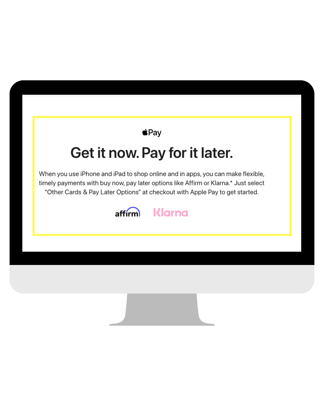 Apple Store Financing Page on Desktop