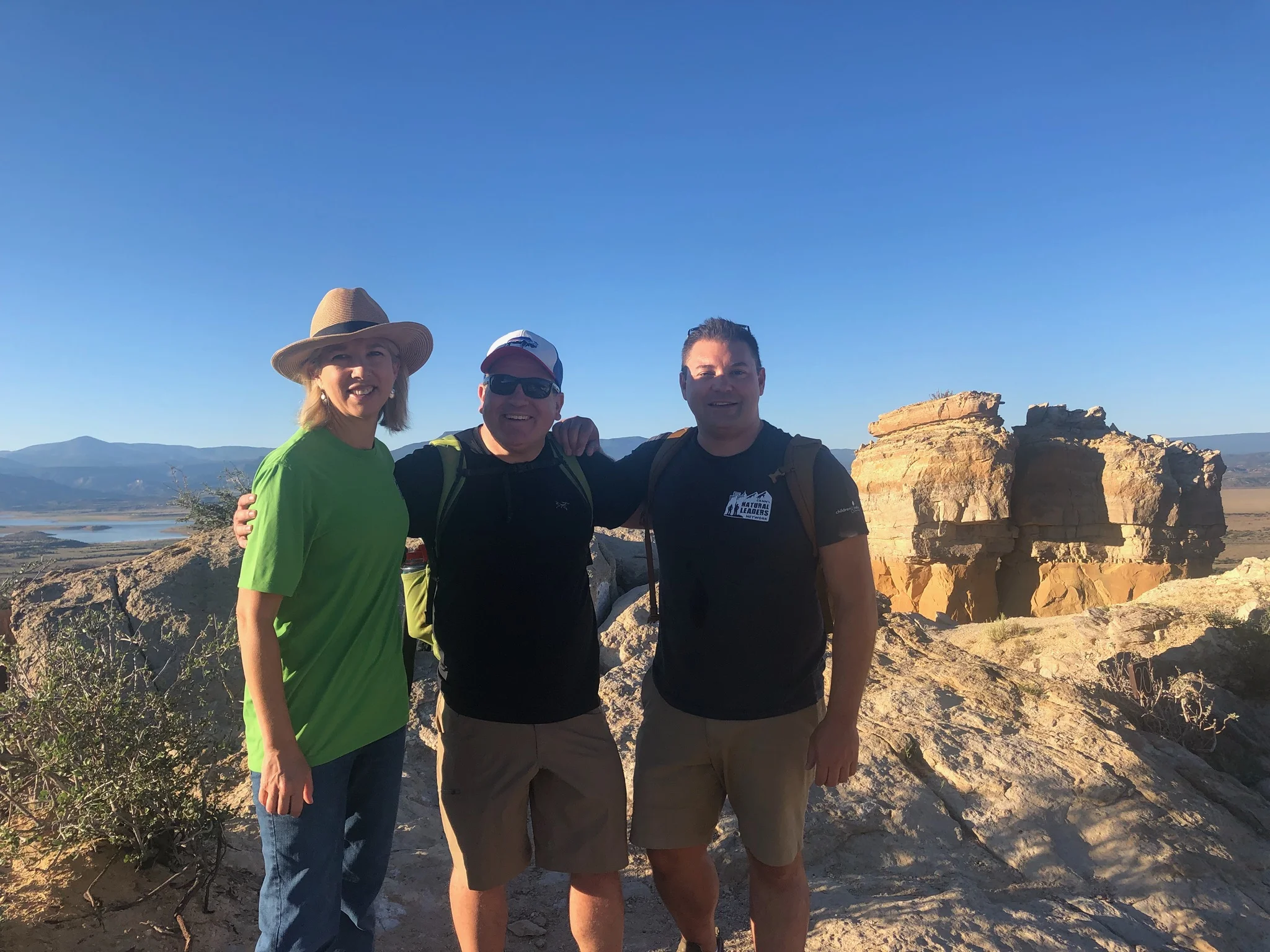 My hiking companions and allies in the movement to connect youth to the outdoors, Sarah Milligan-Toffler of the Children & Nature Network and Erik Stegman of the Center for Native American Youth at The Aspen Institute.