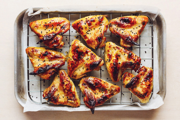 Ginger and miso chicken wings