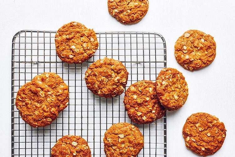 ANZAC biscuits recipe a fork and a pencil
