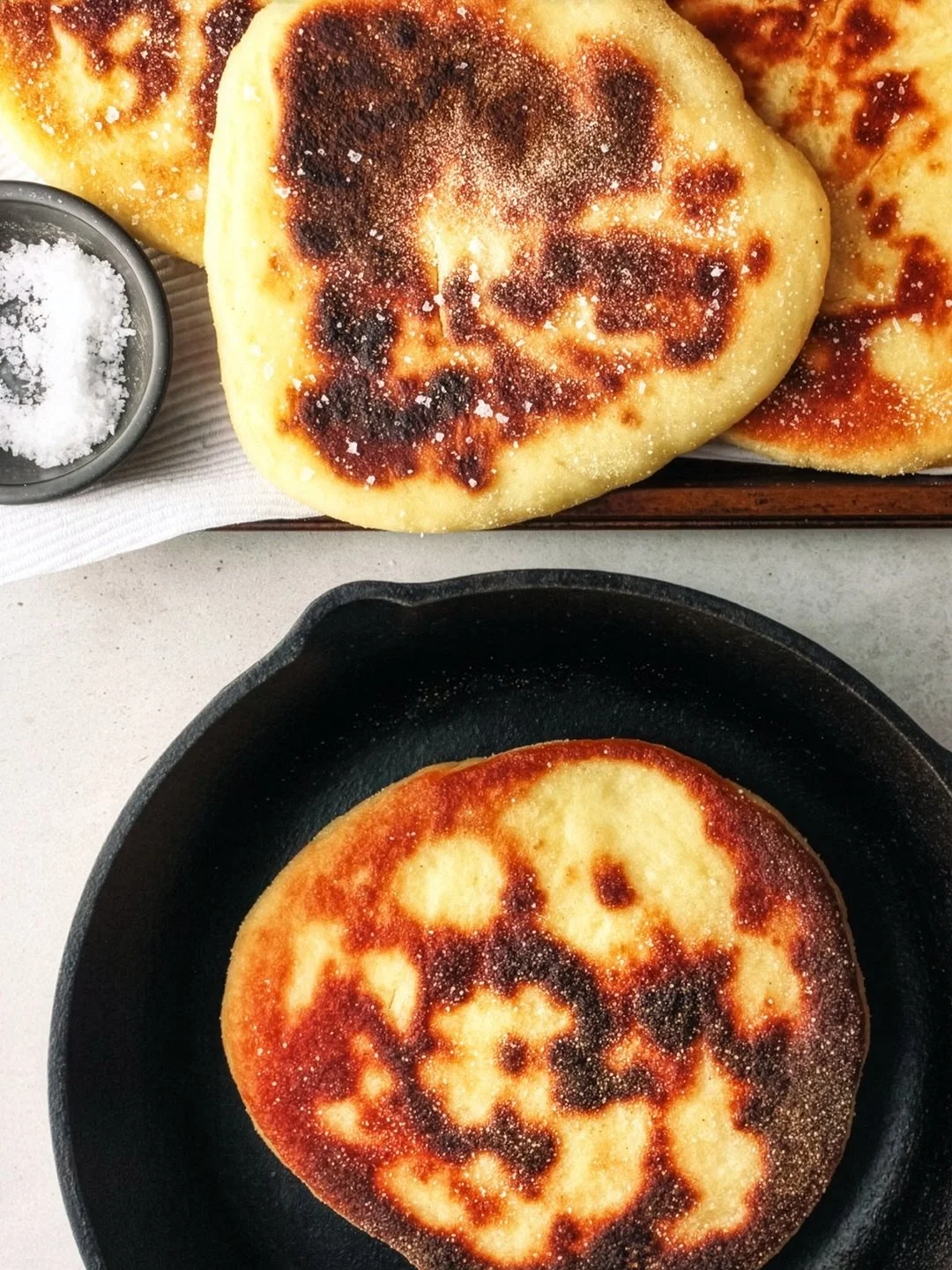 Light and fluffy pan-fried potato breads.

Swipe for the recipe 👉🏻