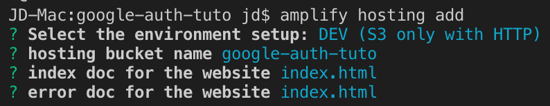 amplify hosting add