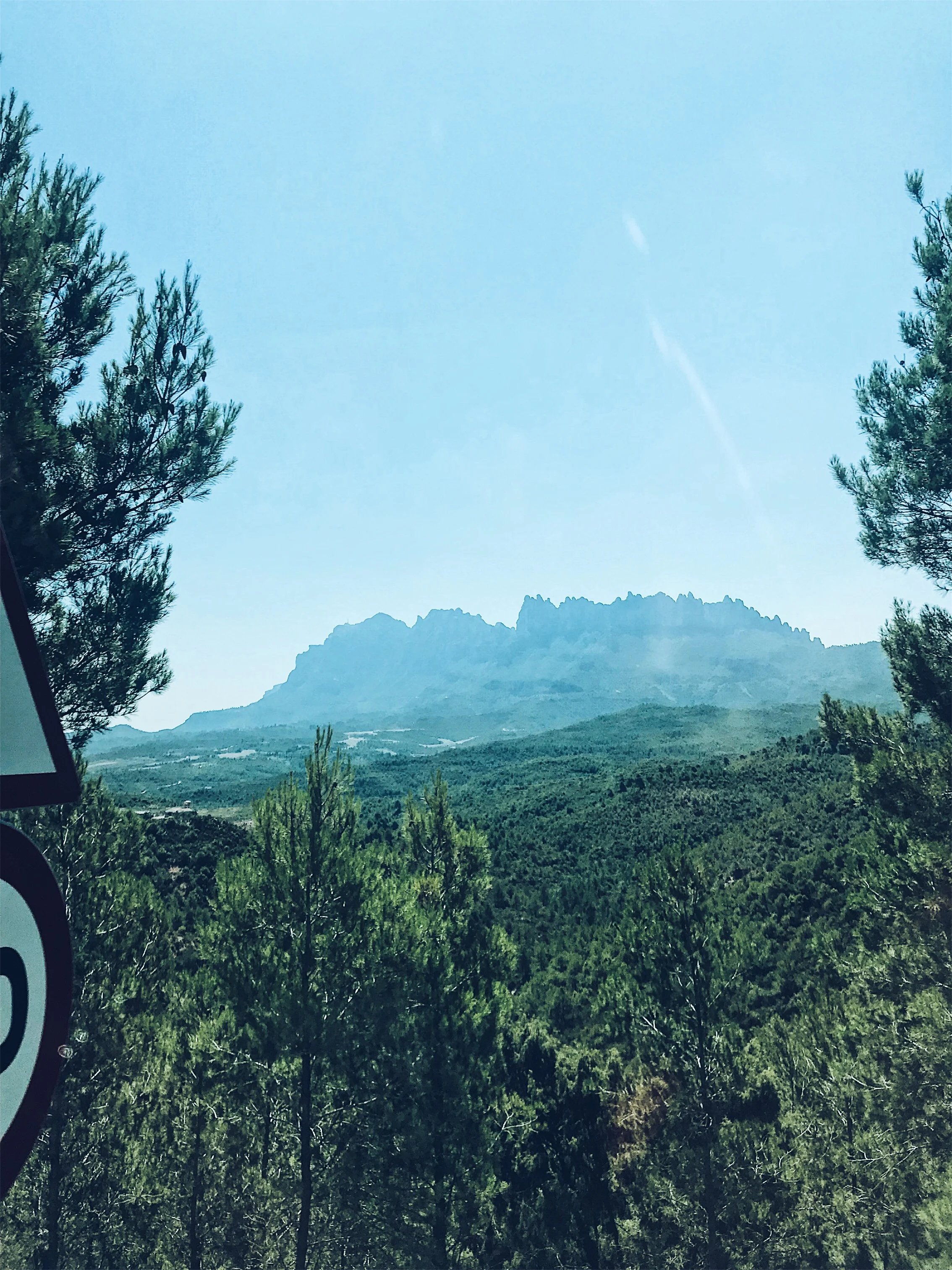 Views of Montserrat from the highway