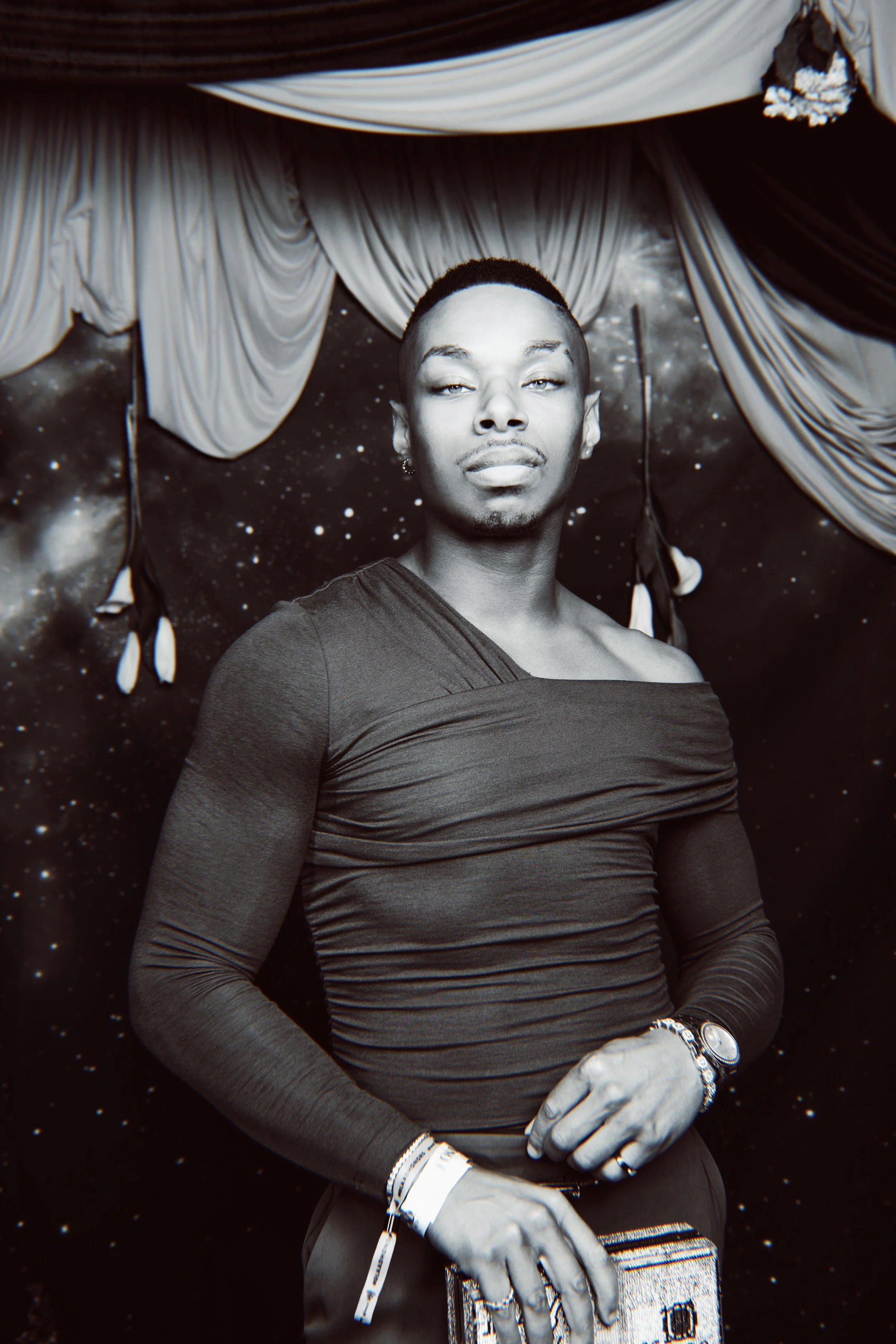 Tré Melvin GLAAD Honors black and white portrait