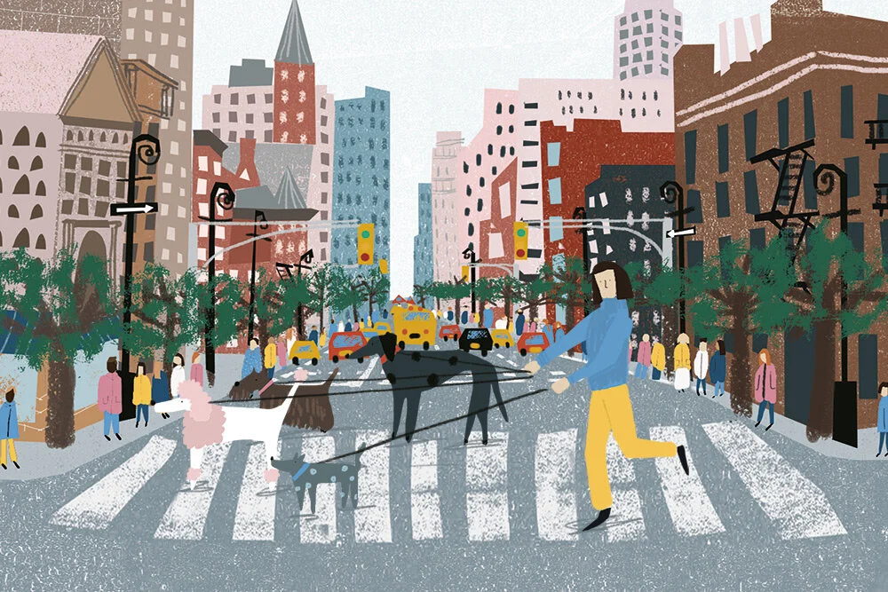 katy welsh collage illustration New York City