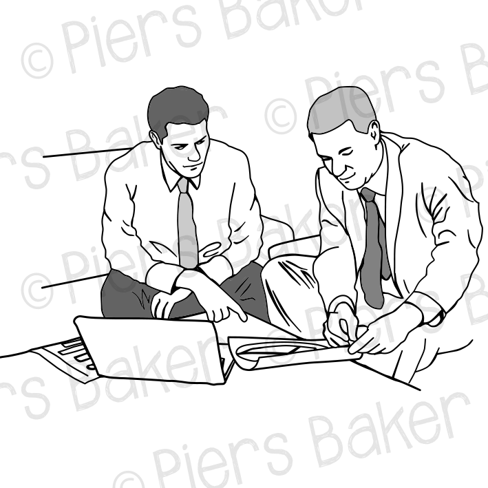 BusinessMenTalkDiscussMeetingComputerDocuments.png