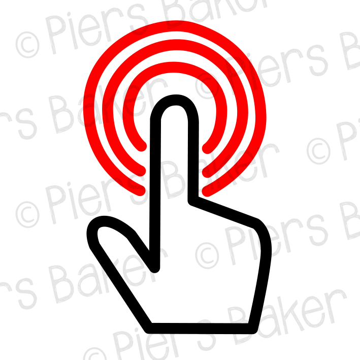 FingerIconSymbolPointPressurePressRadiateRedCirclesPain.png