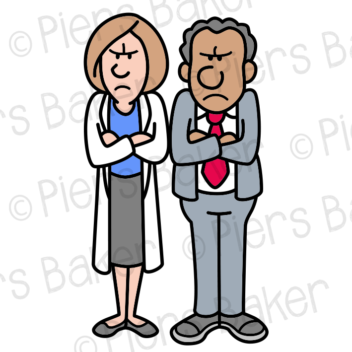 AngryClientsDoctorCustomersFoldedCrossedArmsGrumpyManWoman.png