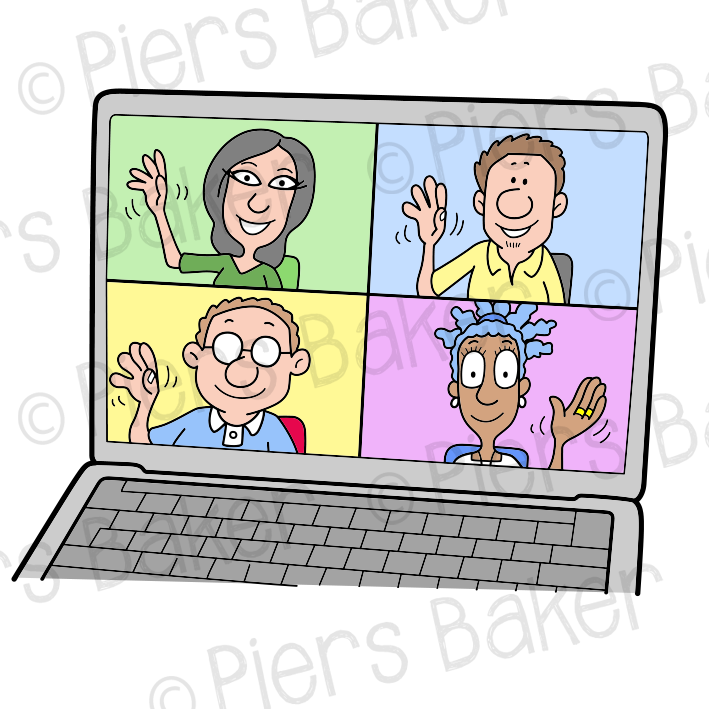 ZoomSkypeVirtualMeetingLaptopComputerRemoteWorkingTeamshappyPartiipantsWaveGreetGoodbyeHelloColleaguesFriendsBusinessCommunication.png
