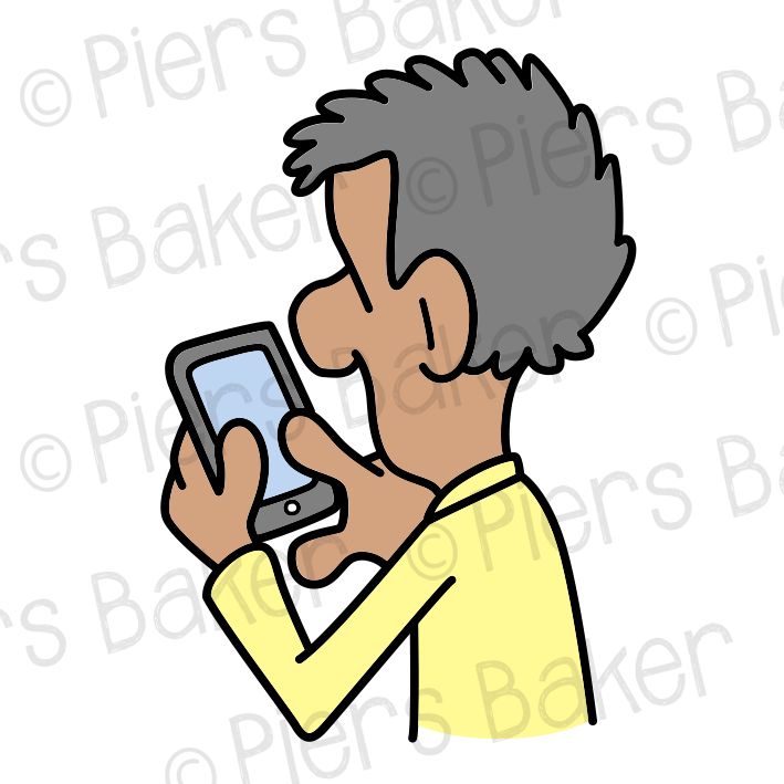 ManTextBlackDiversityMessagePhoneMobileCell.png