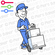 DeliverymanTrolleyBoxesDespatchCourierDHLFedexAmazon.png