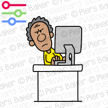 AngryBlackManDesktopComputerAnnoyedFrownWorkplace.png