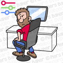 ManAngryAnnoyedSittingTurnChairWorkplaceComputerStareIrritatedBeardChair.png