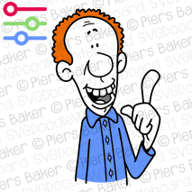 GoofyGuyManRaiseFingerTalkSmileIdiothappyAskSpeakingGormlessFoolTwit.png