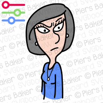 AngryAsianChineseJapaneseWomanTurnAroundLookBehindAnnoyedGrumpy.png