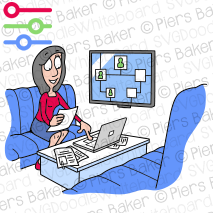 WorkplaceWomanLaptopWhiteboardScreenMonitorDisplay.png