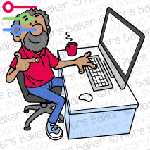 BlackmanBeardPointingComputerKeyboardTypeScreenMonitorDesktopWorkplaceIndicateShowSitting.png