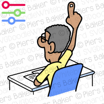 ManBoyStudentRaisehandFingerAskQuestionLessonLearnEducationSchoolCollegeDeskBlackDiversity.png