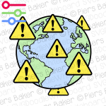 GlobeWorldEarthEnvironmentHazardsWarningSignsTrianglesExclamationMarksPointsAlarm.png