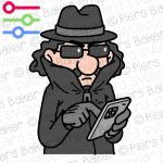 SpyHideHiddenSecretAgentCoveredTextMobilePhoneCellMessageCoatHat.png
