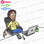 MayaHappyDeskRelaxedChilledContentLaptopComputerCoffeePenTelephoneMobileCells.png