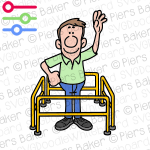 ManSecuritySecureBarrierWaveHappyProtectionFenceIn.png