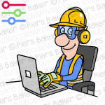 BuilderConstructionProtectiveProtectionWearHelmetGogglesHighVisibilityJacketGovesEarDefendersSafetyLaptopComputer.png