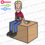 PeterSittingOnCardboardBoxDeliveryDespatchGoods.png